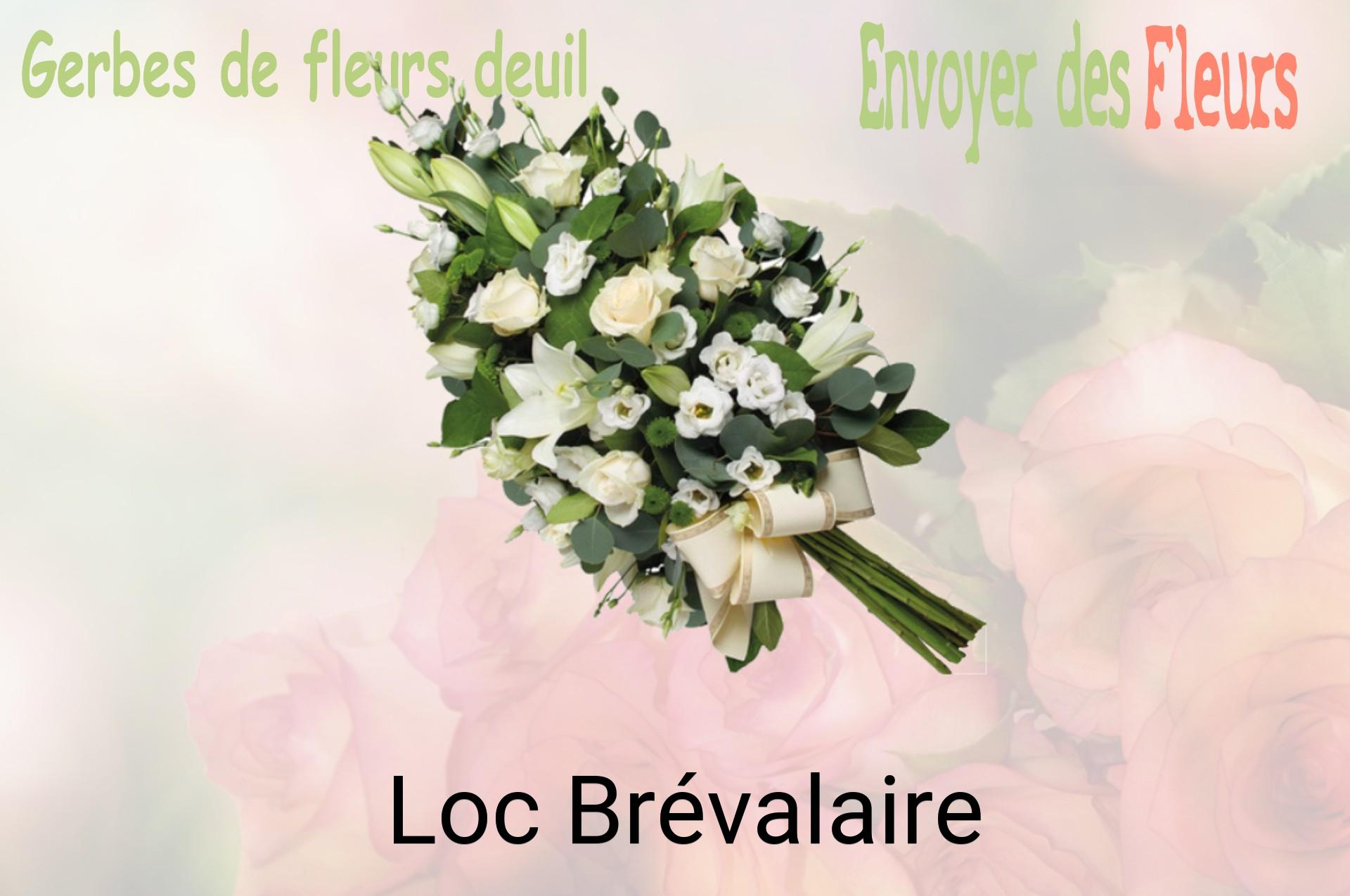 Gerbe de fleurs de deuil livrée à Loc-Brévalaire